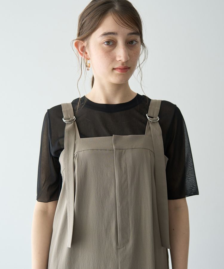 YECCA VECCA「ドライタッチサロペットスカート」|オールインワン|