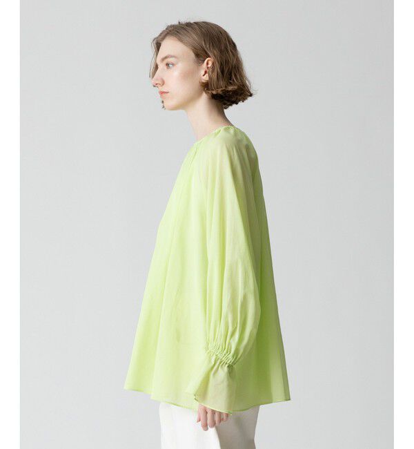 allureville「シアーオーガンギャザーブラウス」|シャツ・ブラウス|