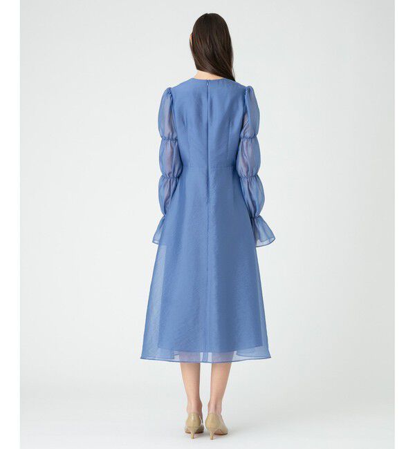 LOULOU WILLOUGHBY「【LOULOU WILLOUGHBY】ギャザーシフォンスリーブワンピース」|ワンピース|