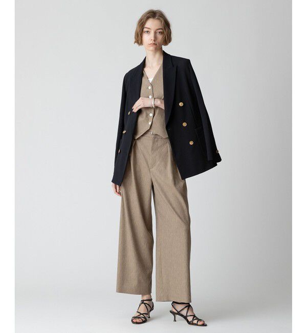 allureville「【セットアップ対応可能】リネンツイルアンクルタックパンツ」|その他|