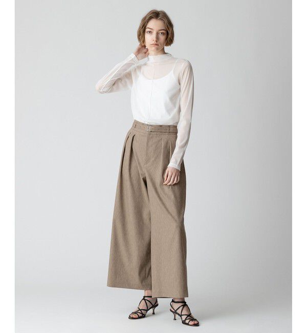 allureville「【セットアップ対応可能】リネンツイルアンクルタックパンツ」|その他|