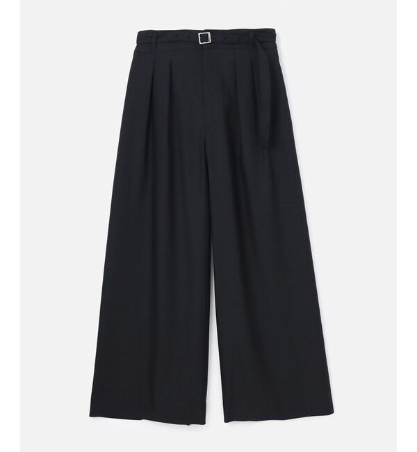 allureville「【セットアップ対応可能】リネンツイルアンクルタックパンツ」|その他|ブラック