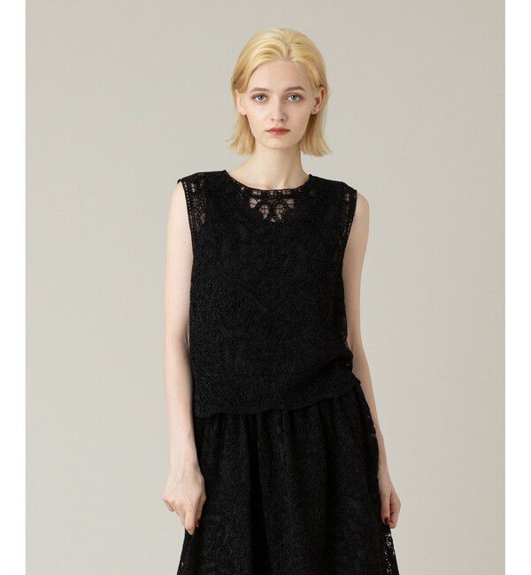 LOULOU WILLOUGHBY「【LOULOU WILLOUGHBY】モール刺繍ブラウス」|シャツ・ブラウス|ブラック