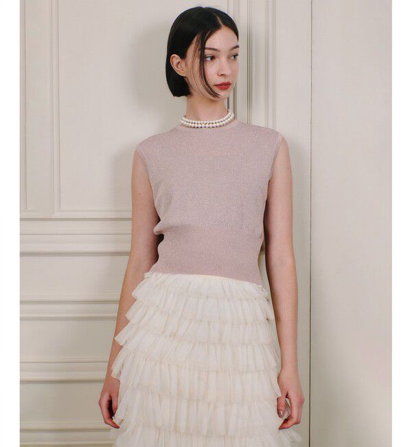 LOULOU WILLOUGHBY「【LOULOU WILLOUGHBY】リブコルセットラメプルオーバー」|その他|