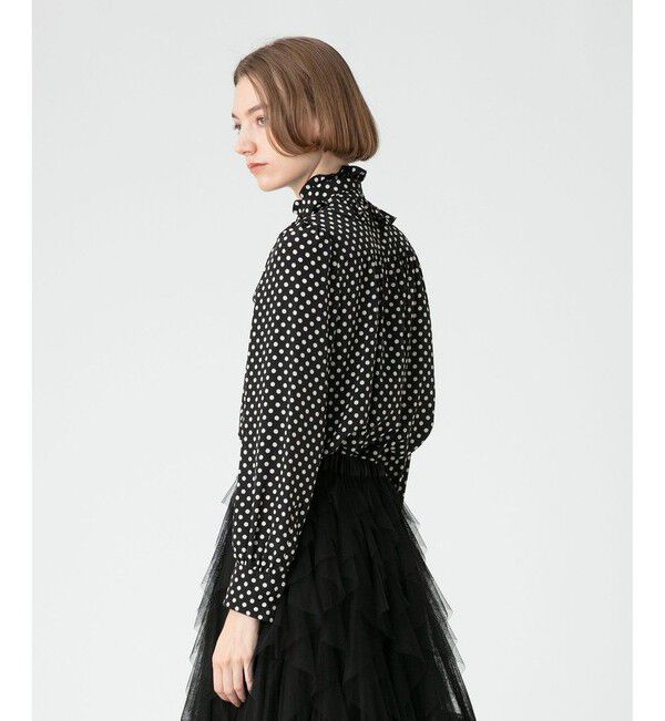 LOULOU WILLOUGHBY「【LOULOU WILLOUGHBY】◇ デシンドットフリルボウタイブラウス」|シャツ・ブラウス|