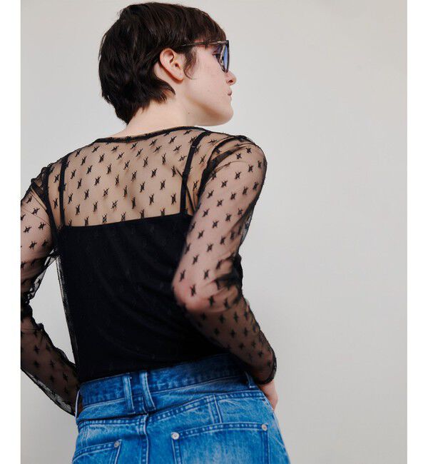 allureville「幾何柄チュールトップス」|Tシャツ・カットソー|