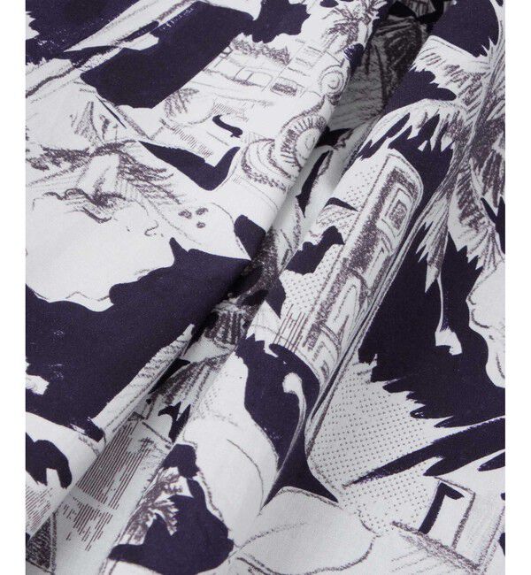 LOULOU WILLOUGHBY「【LOULOU WILLOUGHBY】サマーナイトプリント リボンワンピース」|ワンピース|