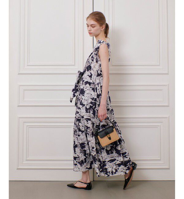 LOULOU WILLOUGHBY「【LOULOU WILLOUGHBY】サマーナイトプリント リボンワンピース」|ワンピース|