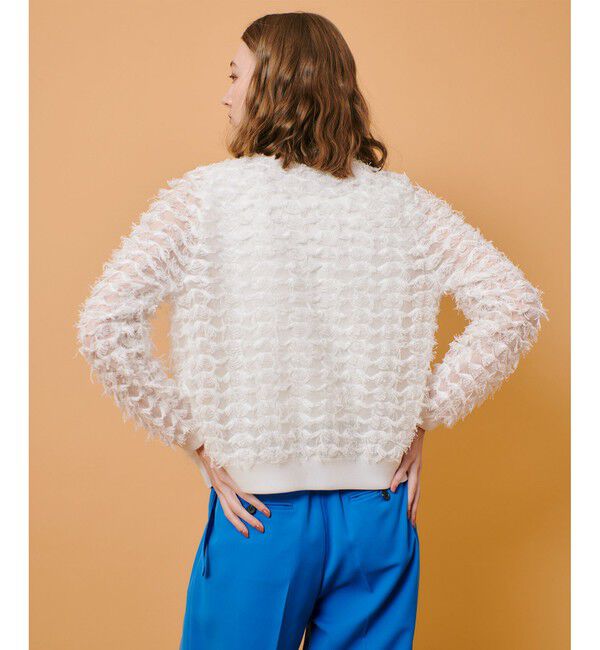 allureville「シアーカットジャガードカーディガン」|カーディガン|