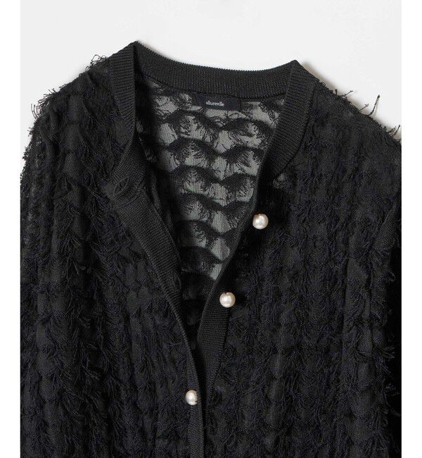 allureville「シアーカットジャガードカーディガン」|カーディガン|