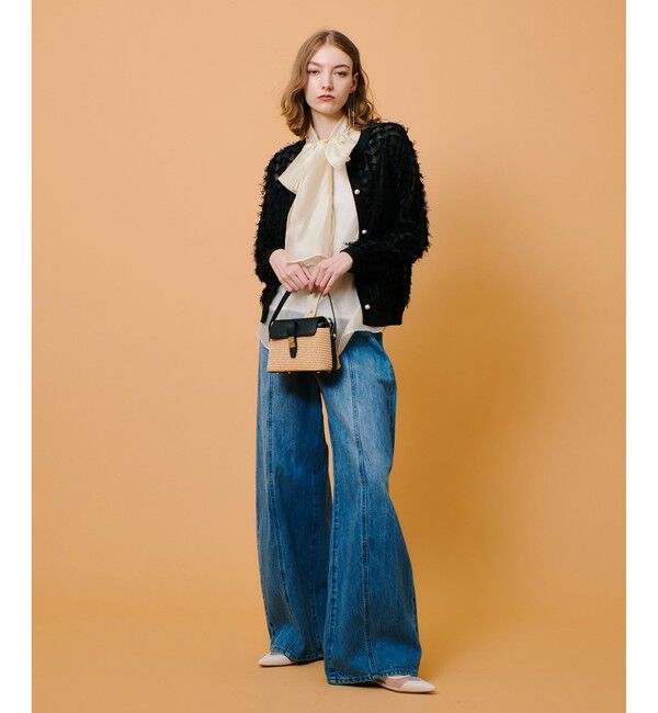 allureville「シアーカットジャガードカーディガン」|カーディガン|