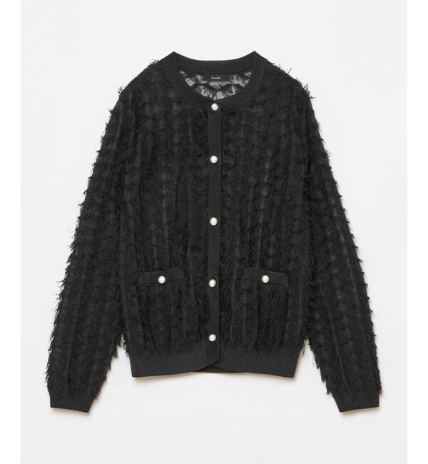 allureville「シアーカットジャガードカーディガン」|カーディガン|