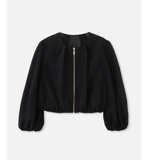 LOULOU WILLOUGHBY「【LOULOU WILLOUGHBY】ボリュームパフシアーブルゾン」|ブルゾン・スタジャン|ブラック