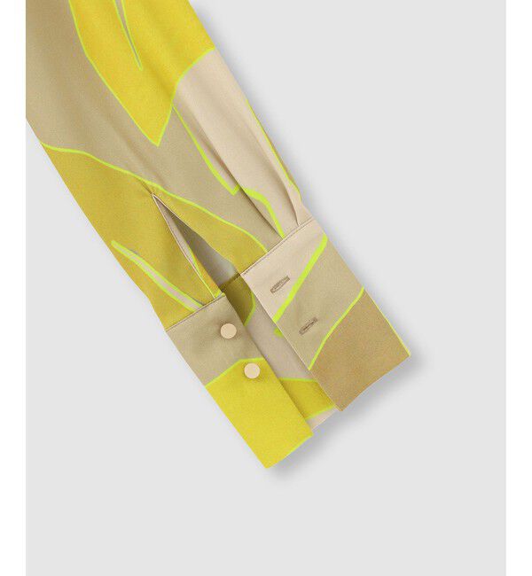 allureville「FASACリーフプリントフレンチカラーシャツ」|シャツ・ブラウス|