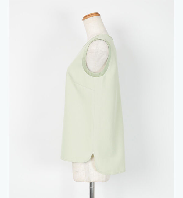 ur's「【星玲奈さんコラボアイテム】【神山まりあさん着用】サテン切替ノースリーブトップス」|Tシャツ・カットソー|