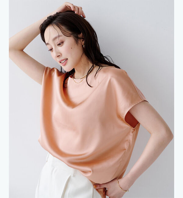 ur's「サテンコクーンシルエットブラウス」|シャツ・ブラウス|