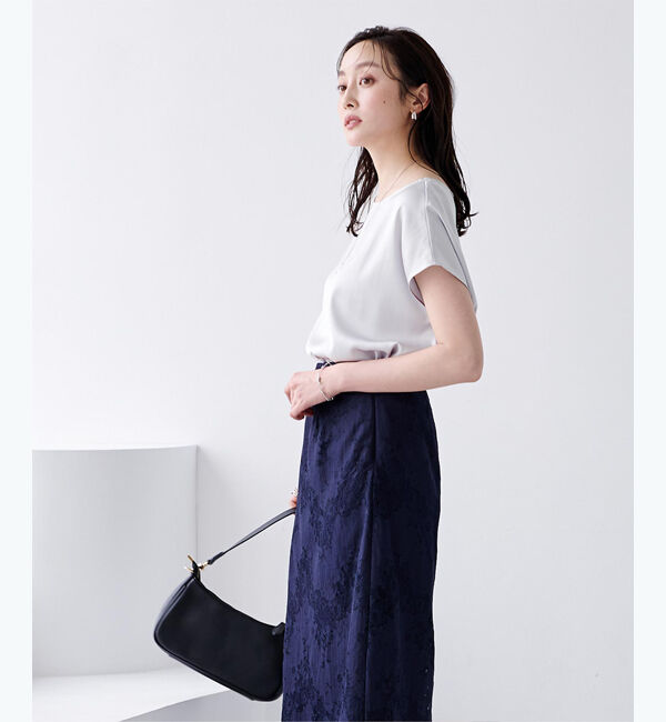 ur's「サテンコクーンシルエットブラウス」|シャツ・ブラウス|