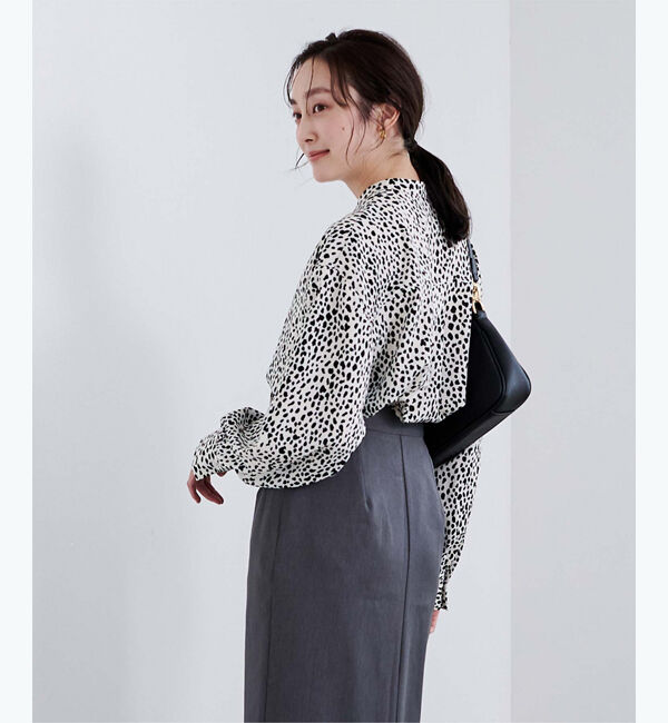 ur's「ダルメシアンプリントボウタイブラウス」|シャツ・ブラウス|