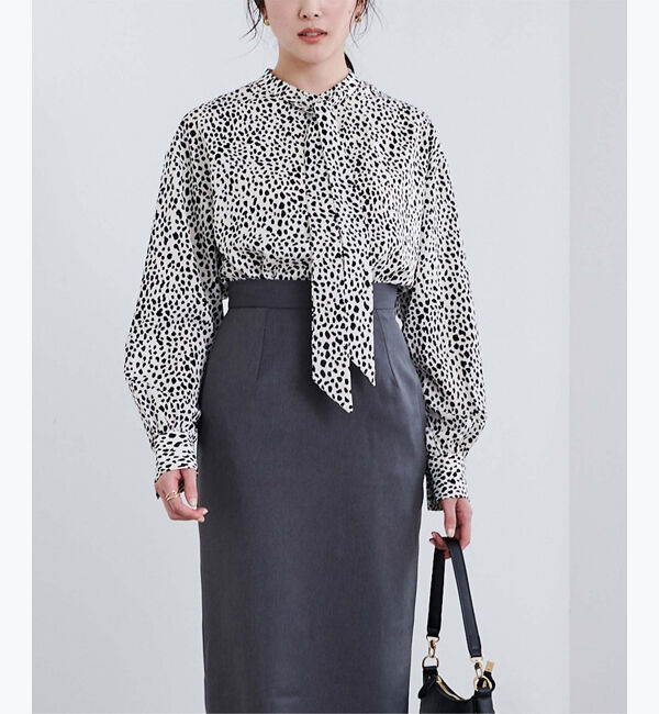 ur's「ダルメシアンプリントボウタイブラウス」|シャツ・ブラウス|