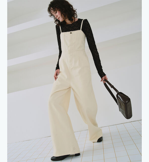 titivate「キャミソールデニムオールインワン」|デニム|