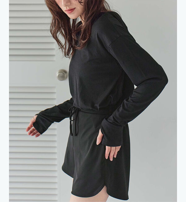 SEA DRESS「フード付トップスラッシュガードセットアップ」|ビキニ|