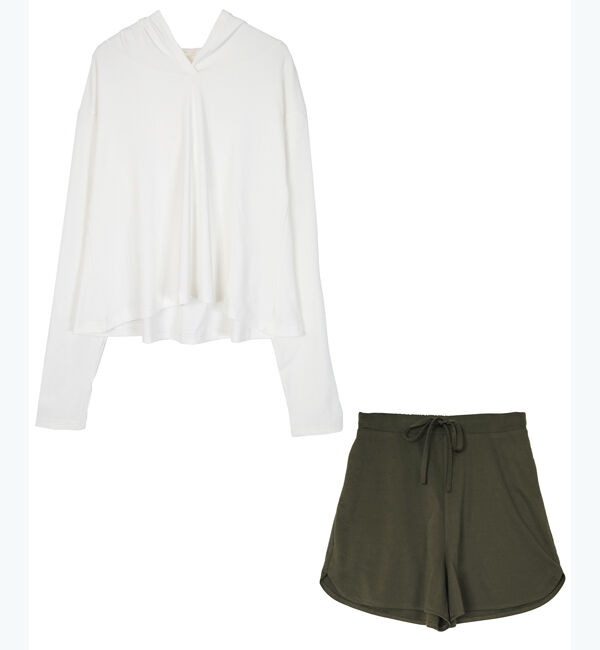 SEA DRESS「フード付トップスラッシュガードセットアップ」|ビキニ|