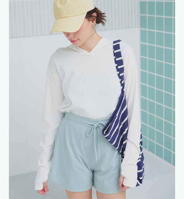 SEA DRESS「フード付トップスラッシュガードセットアップ」|ビキニ|