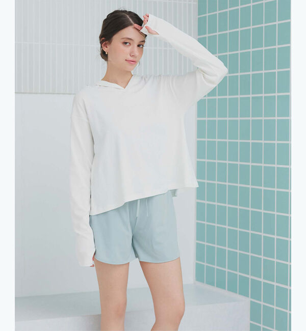 SEA DRESS「フード付トップスラッシュガードセットアップ」|ビキニ|