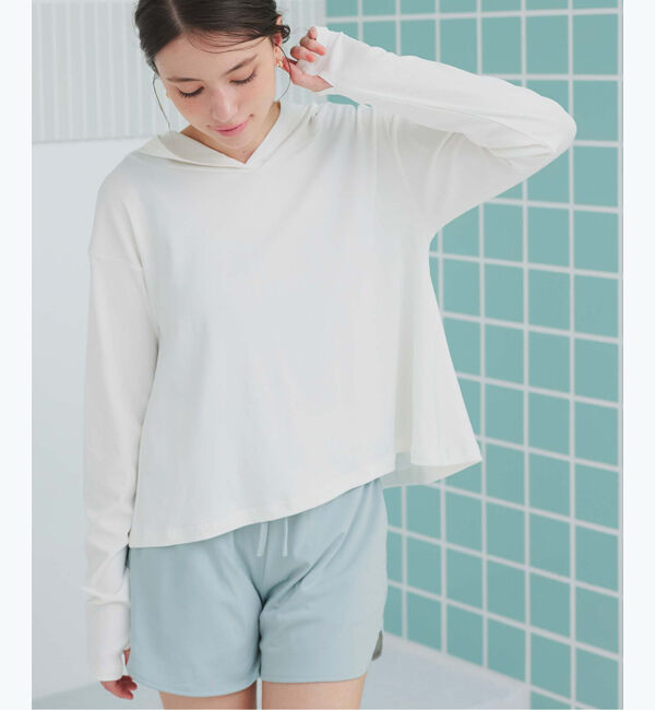 SEA DRESS「フード付トップスラッシュガードセットアップ」|ビキニ|