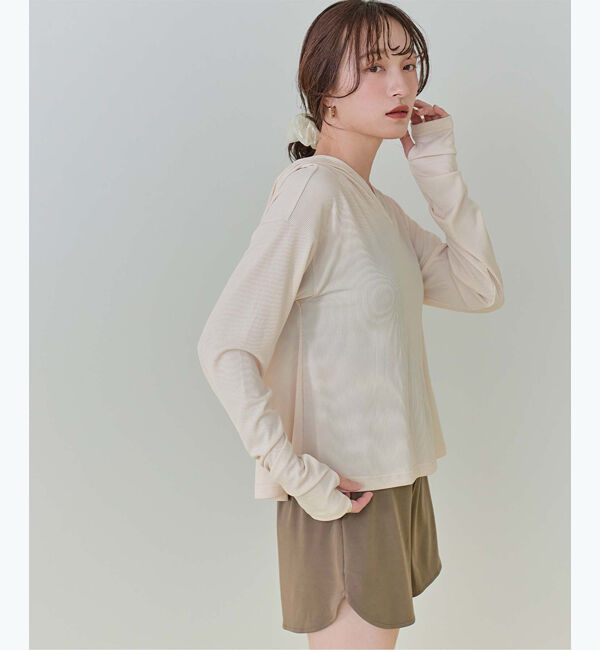 SEA DRESS「フード付トップスラッシュガードセットアップ」|ビキニ|