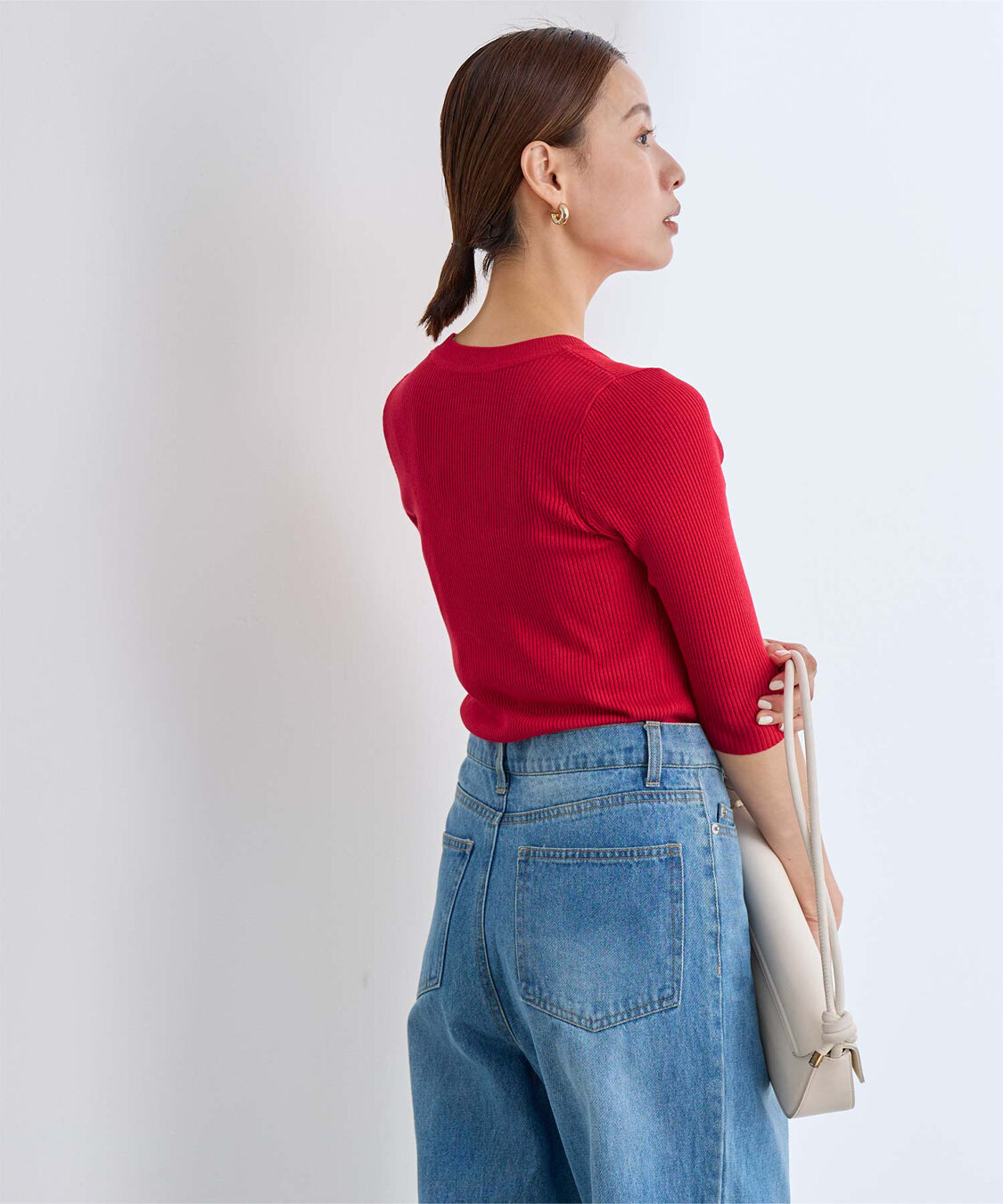 ur's「Uネックリブニット」|ニット・セーター|