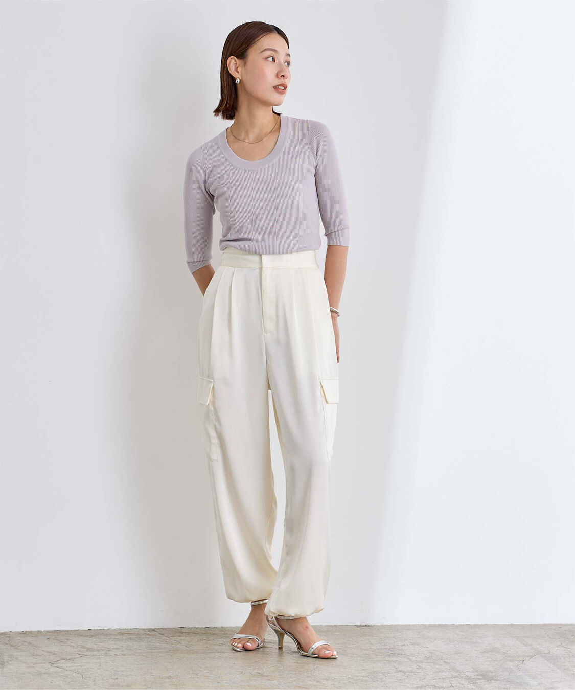 ur's「Uネックリブニット」|ニット・セーター|