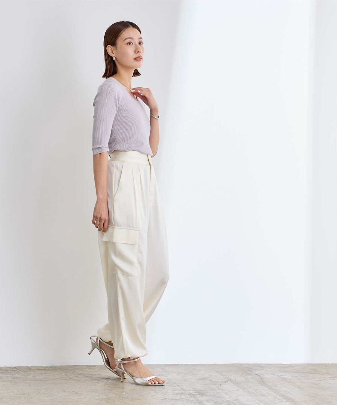 ur's「Uネックリブニット」|ニット・セーター|