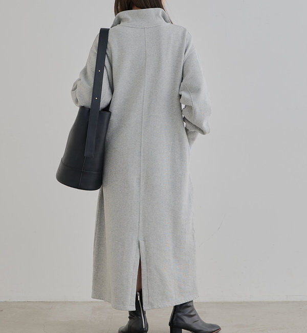  「ハーフジップスウェットワンピース」|ワンピース|