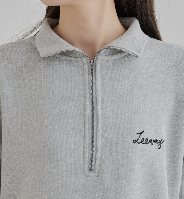  「ハーフジップスウェットワンピース」|ワンピース|