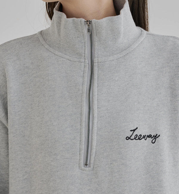  「ハーフジップスウェットワンピース」|ワンピース|