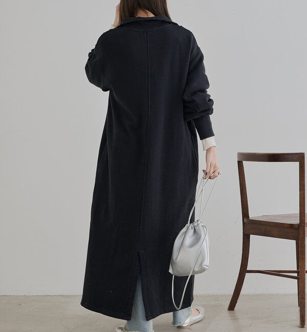  「ハーフジップスウェットワンピース」|ワンピース|