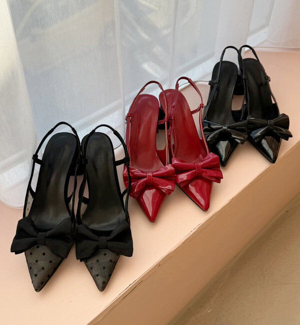  「ビッグリボンポインテッドパンプス」|その他|