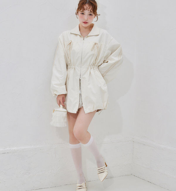  「サイドラインリボンブルゾン」|ダウンベスト・ベスト|