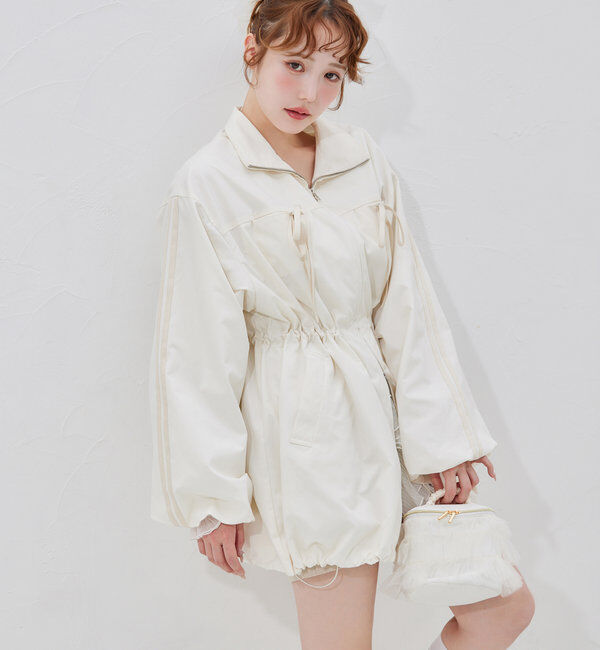  「サイドラインリボンブルゾン」|ダウンベスト・ベスト|