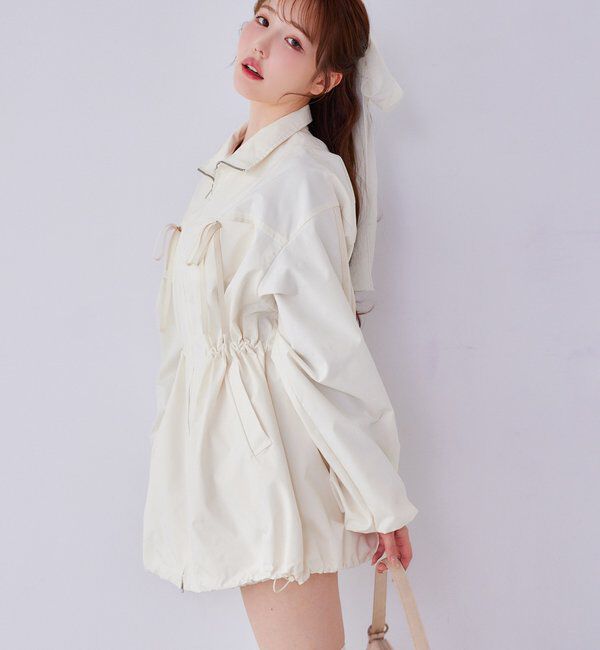  「サイドラインリボンブルゾン」|ダウンベスト・ベスト|