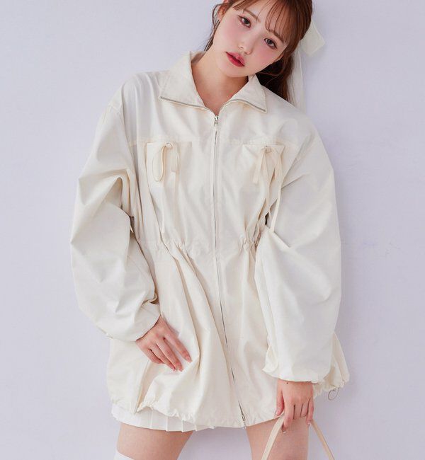  「サイドラインリボンブルゾン」|ダウンベスト・ベスト|