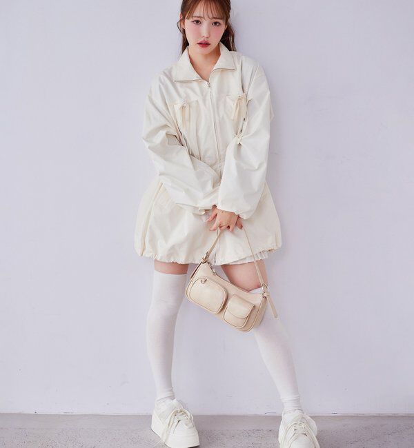  「サイドラインリボンブルゾン」|ダウンベスト・ベスト|