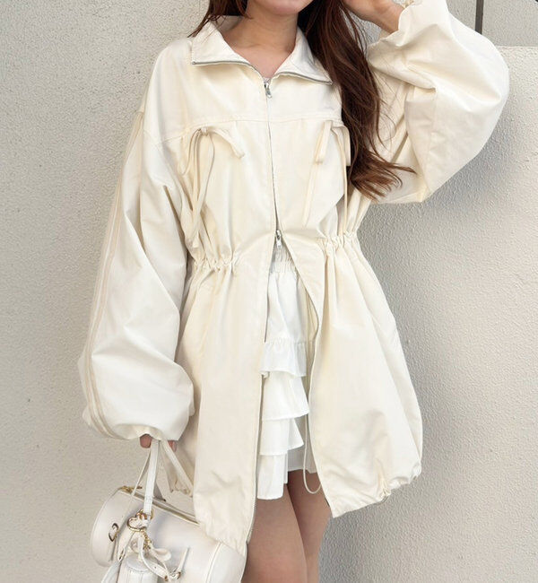  「サイドラインリボンブルゾン」|ダウンベスト・ベスト|