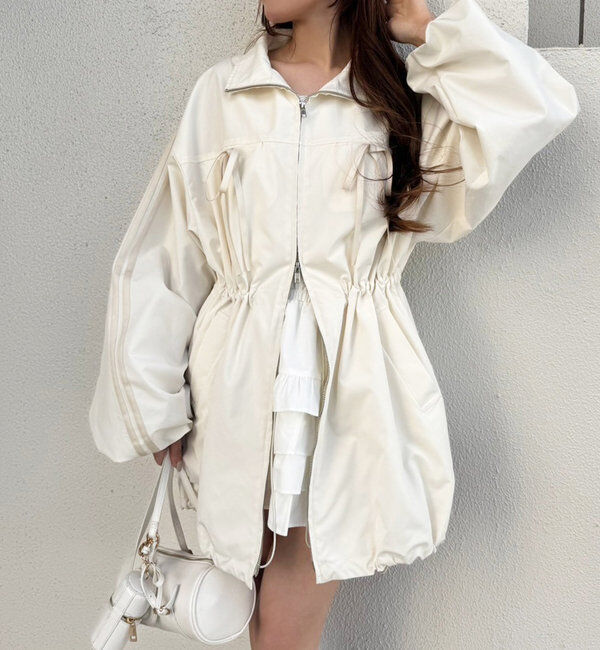  「サイドラインリボンブルゾン」|ダウンベスト・ベスト|