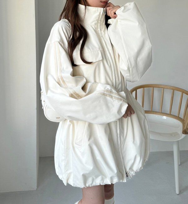  「サイドラインリボンブルゾン」|ダウンベスト・ベスト|