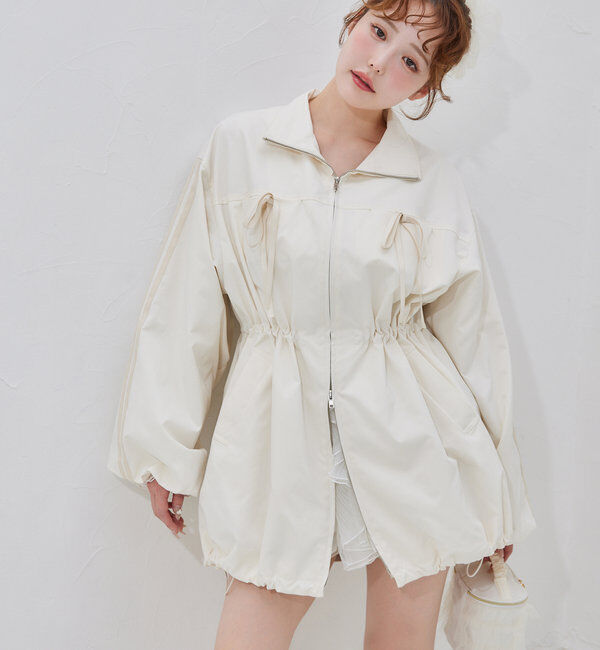  「サイドラインリボンブルゾン」|ダウンベスト・ベスト|