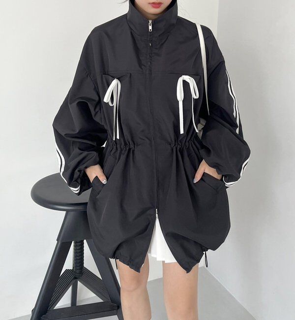  「サイドラインリボンブルゾン」|ダウンベスト・ベスト|