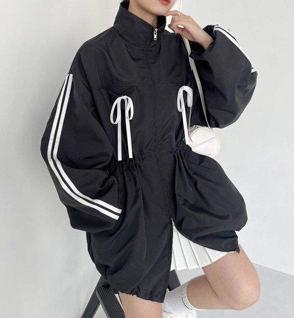  「サイドラインリボンブルゾン」|ダウンベスト・ベスト|