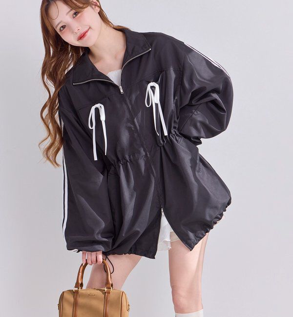  「サイドラインリボンブルゾン」|ダウンベスト・ベスト|